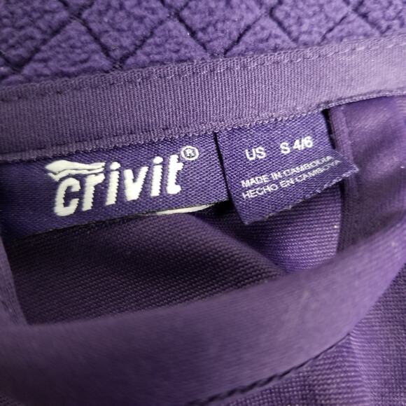 Crivit Purple Zip Front Athletic Jacket Nice Size Small 4/6 - Picture 6 of 11